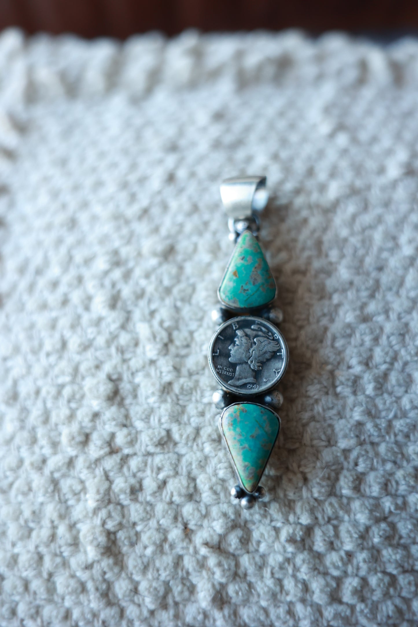 Turquoise Coin Pendant