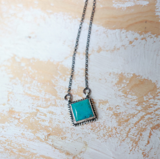 Turquoise Square Necklaces